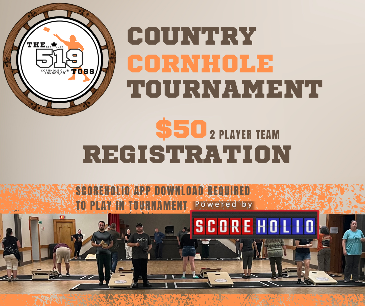 Country Cornhole Tournament - Tuesday November 4th - $50 Double Registration